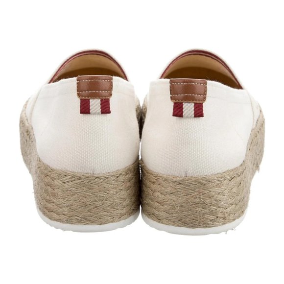 BALLY Canvas Embroidered Accent Espadrille Sneakers W/ BOX - Picture 4 of 4